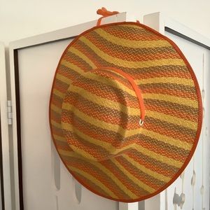 Vintage  Colorful Straw Hat - Full of Sunshine!